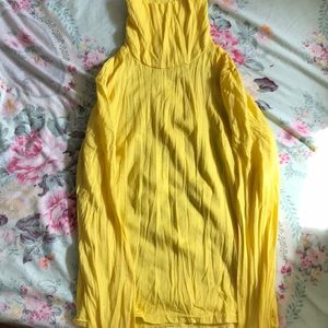 Yellow turtleneck sparkly long sleeve